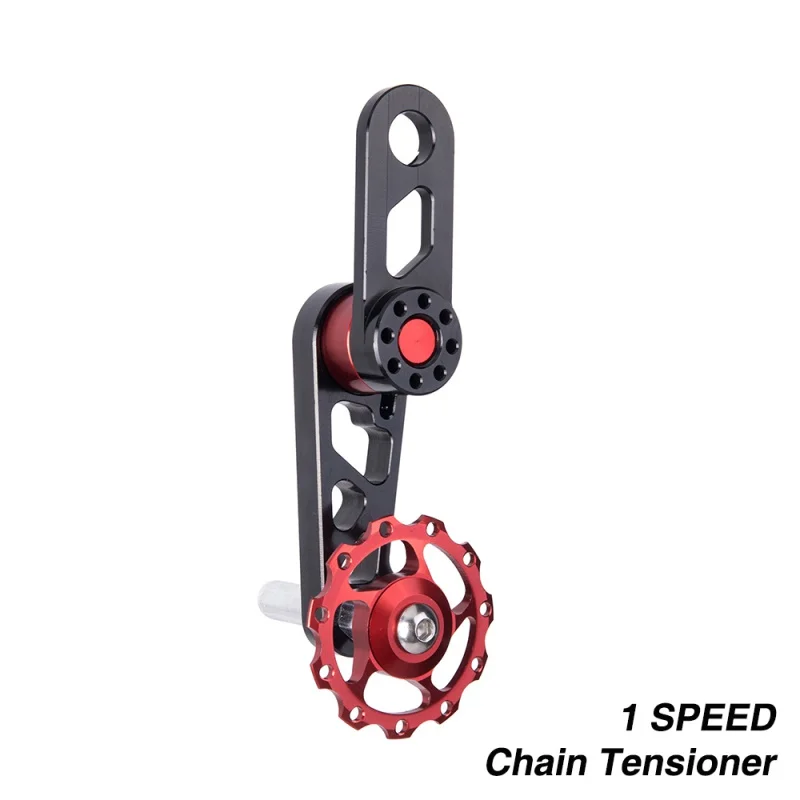 Best 120x54mm Aluminium Alloy Cycling Single Speed Chain Tensioner MTB Bicycle Chain Replacement Prevent Chain Falling Off 3