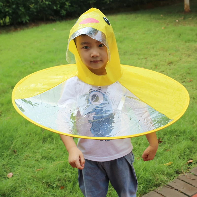 

Child Yellow Duck Funny Rain cap Umbrella Child Kid Adult Folding Umbrella Fishing Cloak Raincoat Outdoor Hiking Hats Hot !1