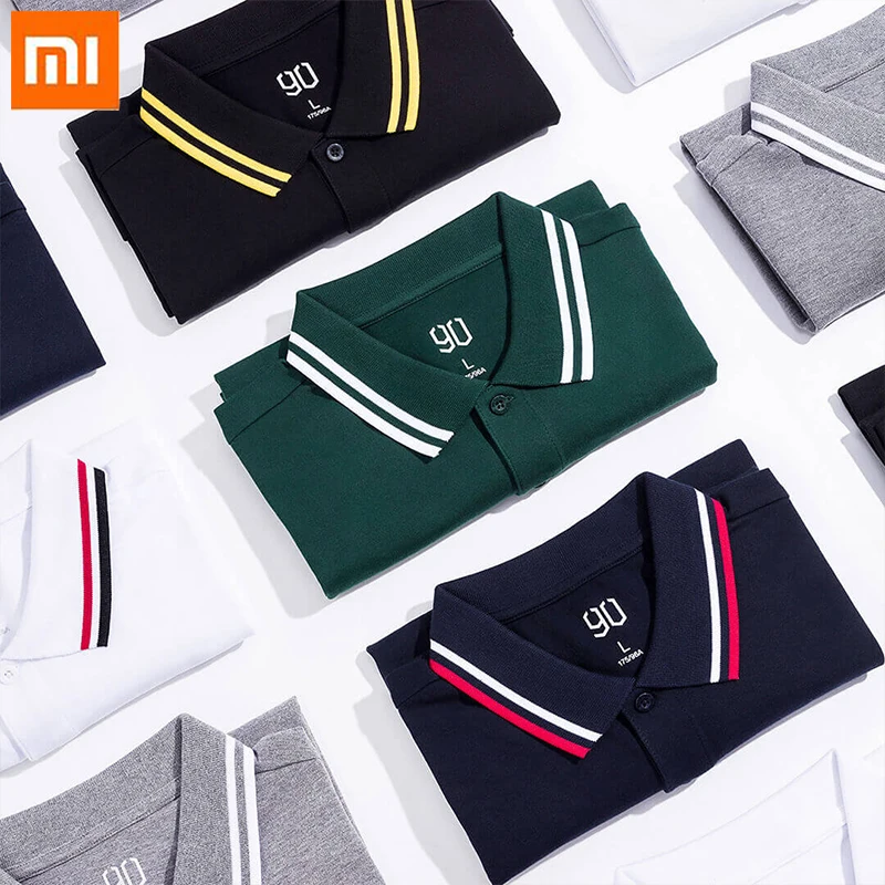 

Original Xiaomi Mijia 90 Points Men Summer Short Sleeve Outdoor Polo Shirt Cotton Breathable Casual Leisure Lapel Clothing
