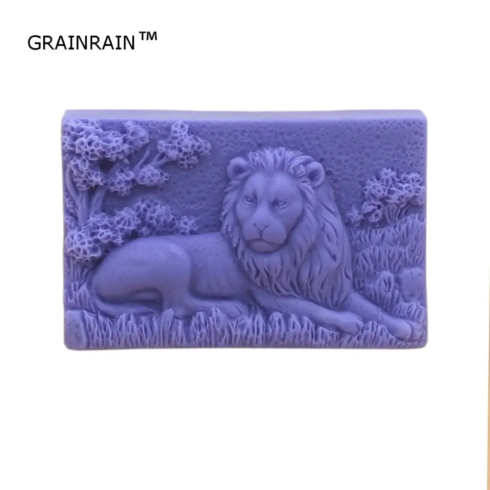

Grainrain Lion Soap Molds Candle Molds Silicone Soap Making Molds Resin Wax Mould