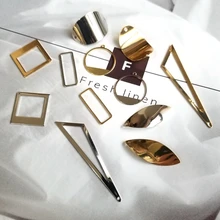 Diy серьги аксессуары медное покрытие настоящее золото Материалы геометрический минималистский ушной кулон 10 штук