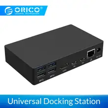 ORICO USB 3,0 концентратор type-C PD зарядная док-станция type-C к HDMI/RJ45/USB3.0-A* 6/аудио/микрофон Универсальная док-станция