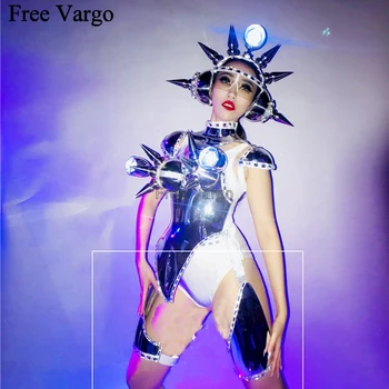 

Sexy GOGO Fashion Clubwear Led Armor Women Celebrate Nightclub Performance Dj DS Singer Stage Party Wear Outfit