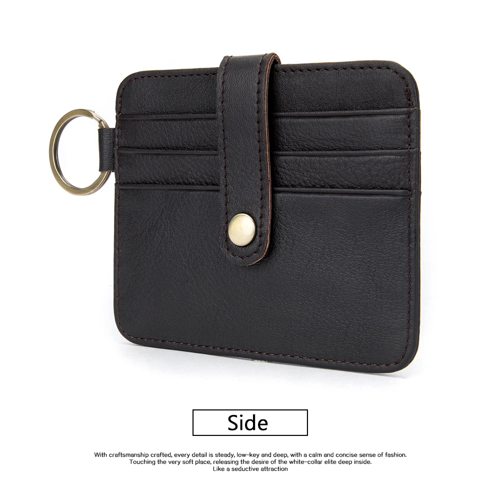 12 men's card holder wallet leather genuine business bank card holder for men mini credit card pocket protection cardholder