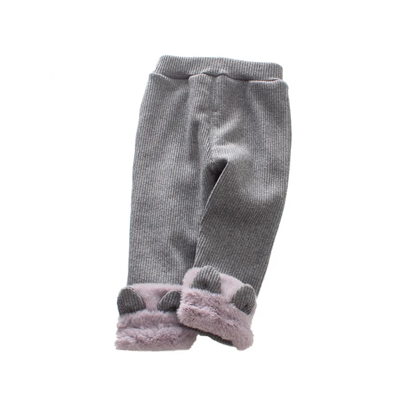 Новые штаны для маленьких девочек плотные зимние детские брюки Детские Гофрированные леггинсы детские плотные бархатные штаны теплые брюки для девочек
