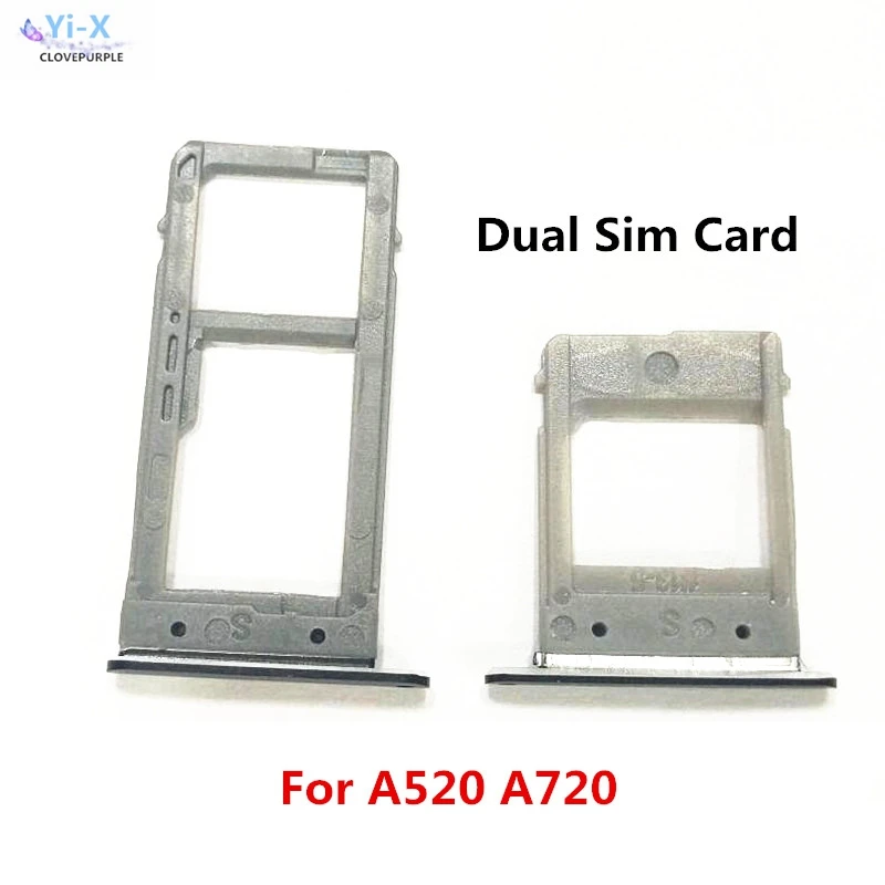 Лоток для одной/двух SIM карт слот Micro SD держатель адаптер Samsung Galaxy A520 A720 A5 2017 A7