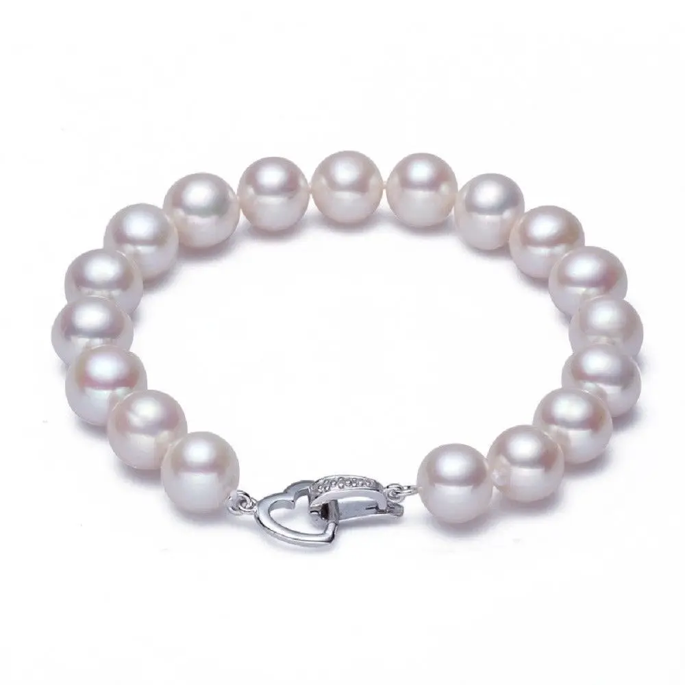 

Miss charm Jew.200 100% Natural 8-9 mm Freshwater Round Pearl Bracelet