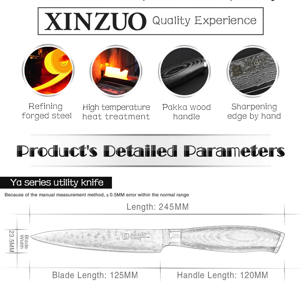 XINZUO 3 шт. набор кухонных ножей 67 слоев высокоуглеродистой дамасской нержавеющей стали 8+ 7+ 5 шеф-повара Santoku универсальный нож Pakka с деревянной ручкой