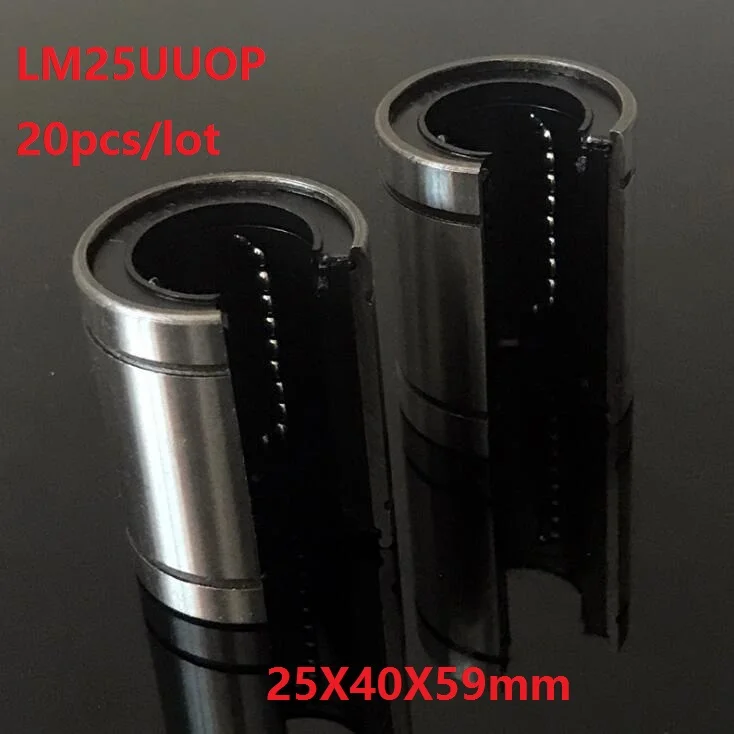 

20pcs/lot LM25UUOP Open Type linear ball bearings linear motion bushing bearings CNC parts Linear Guide 25x40x59mm