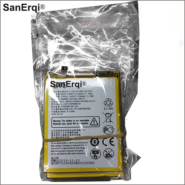 100% новый 3 85 V 3200mAh для ZTE Li3931T44P8h806139 аккумулятор SanErqi | Мобильные телефоны и