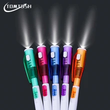 TOMTOSH/1 шт./милые Креативные канцелярские принадлежности светодиодный фонарик многоцелевой шариковая ручка