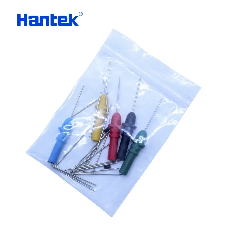 Hantek HT307 осциллограф обратно прижимные зонды/иглы/пирсинг набор зондов(набор из 5, разных цветов) Автомобильный логический анализатор