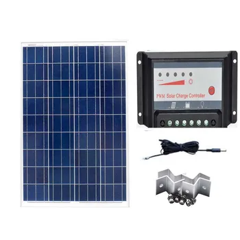 

Kit Solar Panel 18v 100w Solar Charge Controller 12v/24v 30A Solar Battery Charger RV Off Grid Phone Caravanas Y Autocaravanas