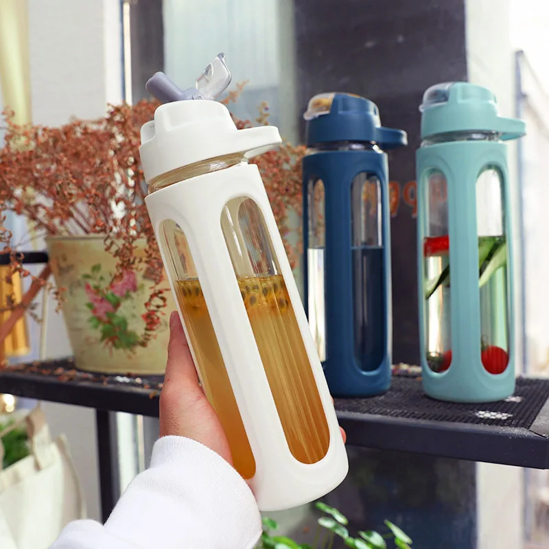 

Large Capacity Straw Sports Water Bottles With Handle BPA Free Protable Healthy Glass Outdoor Travel Bottle My Drink Bottle