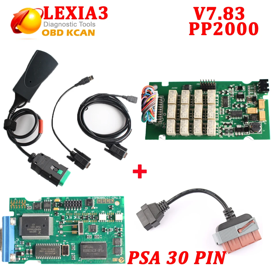 

V7.83 diagbox Lexia3 PP2000 with 921815c firmware Diagnostic tool Lexia 3 V48 PP2000 V25 For Citroen for Peugeot +PSA 30 cable