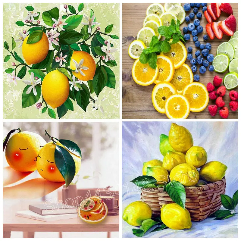 New Diamond embroidery 5d diy diamond painting of fruits picture of rhinestones cross-stitch diamond mosaic kitchen decor FR25