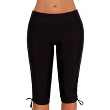 Женские спортивные солнцезащитные шорты с высокой талией, обтягивающие пляжные Капри, Шорты для плавания, повседневные женские брюки, шорты 40MY14