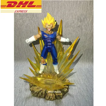 

11" Statue Dragon Ball Z BustSuper Saiyan Vegeta Full-Length Portrait GK Action Figure Collectible Model Toy BOX 28CM J516