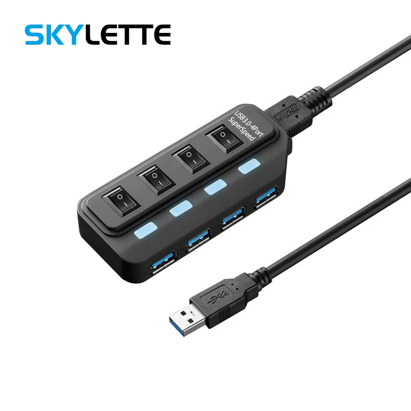 4 Port USB 3.0 Hub Sub-control Switch Multi USB Splitter 5Gbps Super Speed Chargeable Adapter 40cm ABS Hab For Desktop Laptop
4 Port USB 3.0 Hub Sub-control Switch Multi USB Splitter 5Gbps Super Speed Chargeable Adapter 40cm ABS Hab For Desktop Laptop