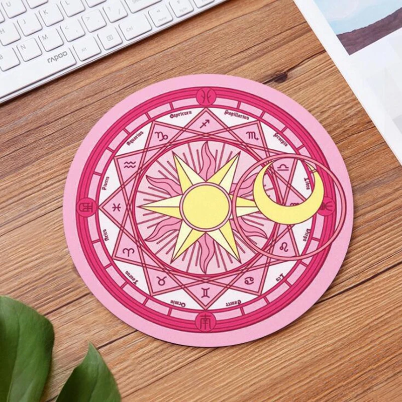 

DOKLY Round mouse pad working and gaming Casual style mouse mat scenery diameter 200mm speed version mouse mat C10
