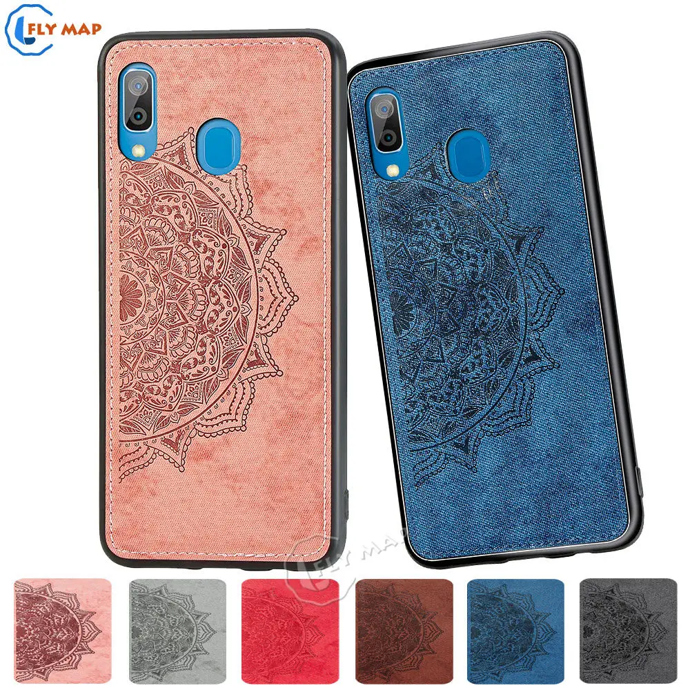 Fabric Canvas Silicon Phone Case for Samsung Galaxy A30 A 30 2019 A305FN SM-A305F/DS SM-A305FN Cloth Texture Protective Cover |
