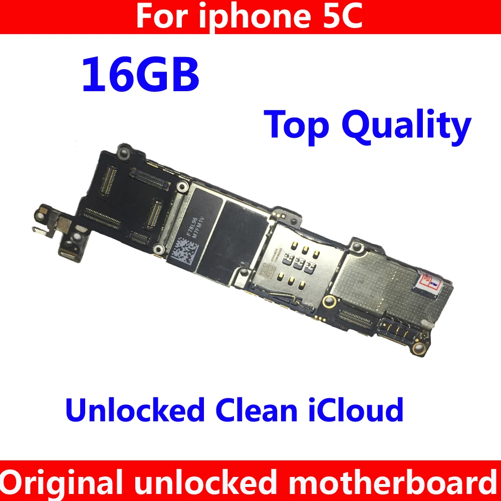 

16GB for iphone 5C original motherboard with chips 16g unlocked iCloud mainboard with IOS system logic board for iphone 5 C