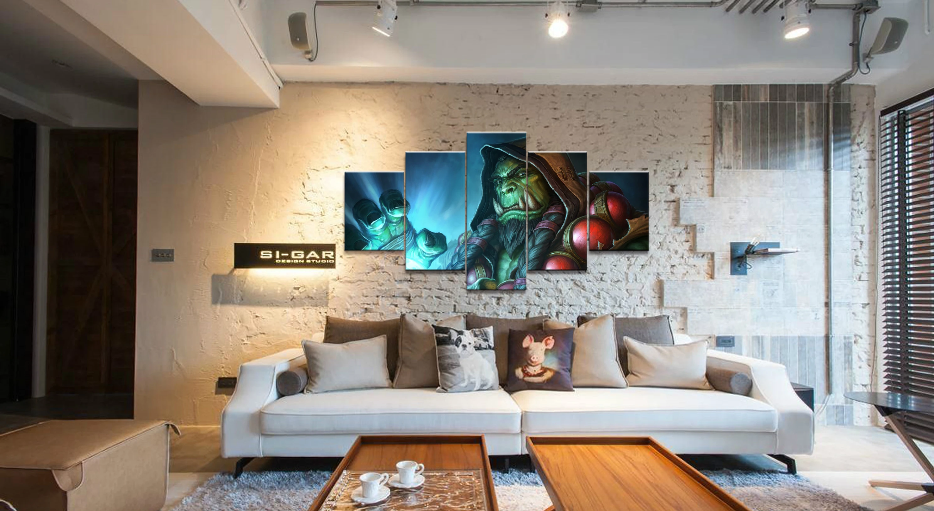  5 Piece Video Game WOW Warcraft DOTA 2 Painting Poster Decorative Mural Art Room Wall Decor Canvas 