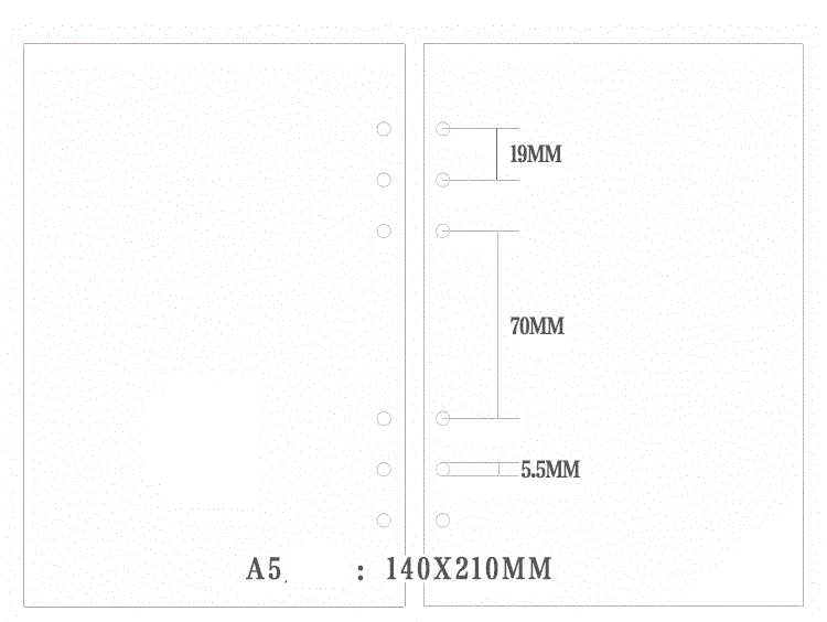Пустые поделки, 6 отверстий, А5, А6, вкладыш для ноутбука, заправка страниц, дневник, сделай сам, Внутренние листы, персональный дневник-органайзер, планировщик, наполнитель бумаги