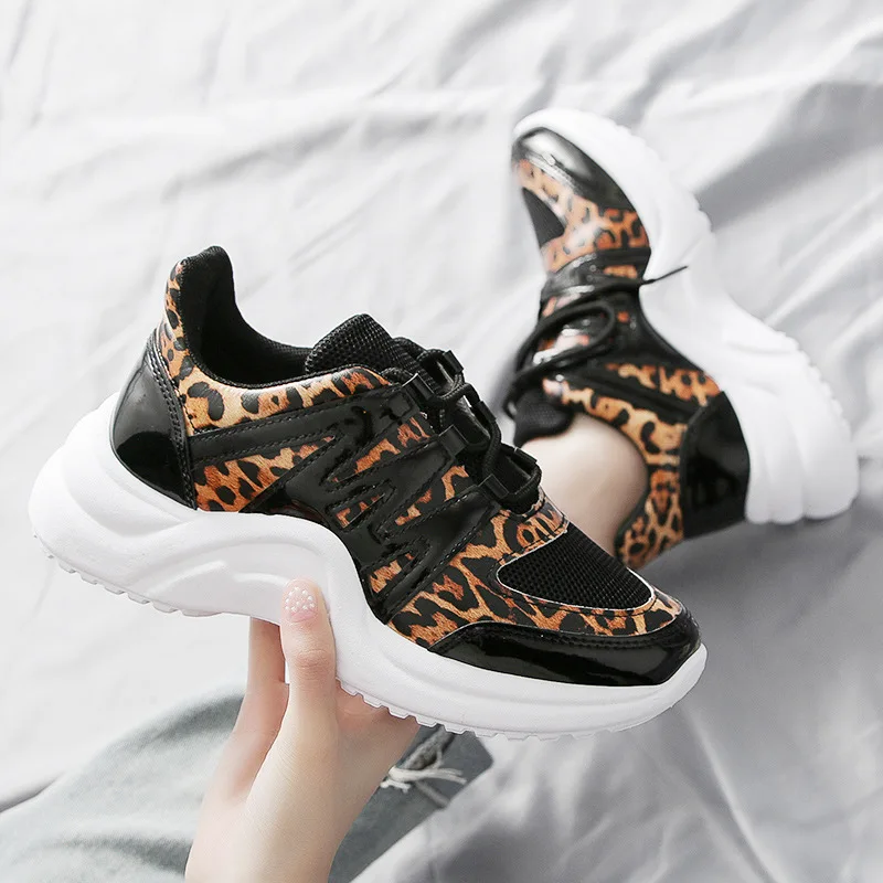 

women height increasing animal prints sneakers summer 2019 zapatillas mujer fashion sports shoes wear resistant ladies footwear