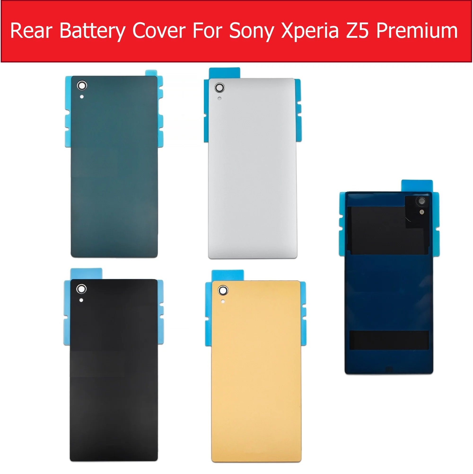 Задняя крышка батарейного отсека для sony Xperia Z5 Premium E6883 E6866 E6853 Daul Задняя стеклянная крышка чехол+ 1 пленка бесплатно