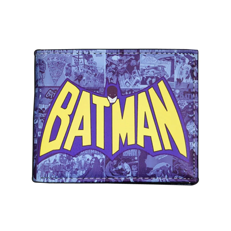 

Comics DC Marvel the Avengers Batman Wallets PU Leather Creative Gift Purse Logo Credit Oyster License Card Holder Wallet