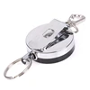 1PCS Retractable Resilience Steel Wire Rope Elastic Casual Stainless Steel Badge Reel Retractable Key Ring ID Card Holder Clips ► Photo 3/6