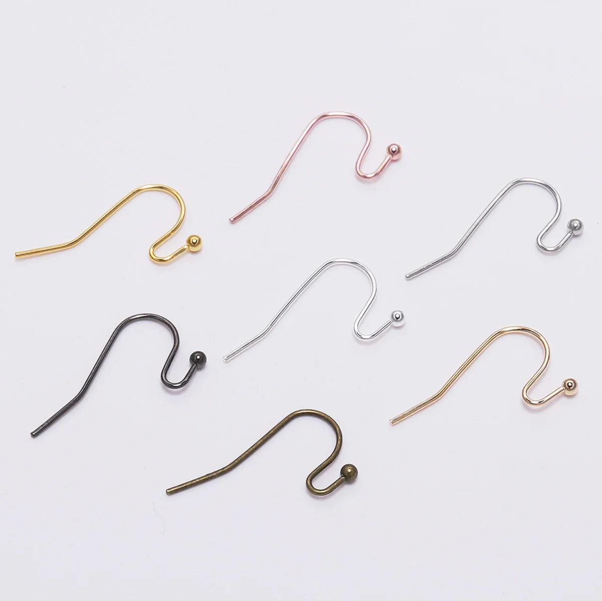 

100pcs/lot 21*16mm Silver Gold Antique bronze Earrings Clasps Hooks Findings For Jewelry Making DIY Earwire Supplies Accessories