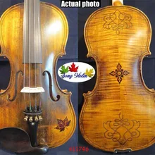 Strad style SONG maestro 4/4 violin inlaid& carving,powerful sound#11746
