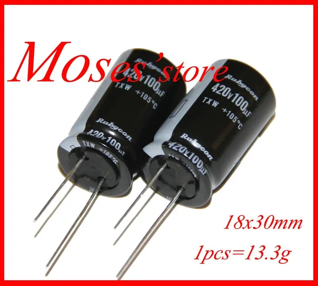 420v 100uf Original new Japan Ruby con Electrolytic Capacitor Radial