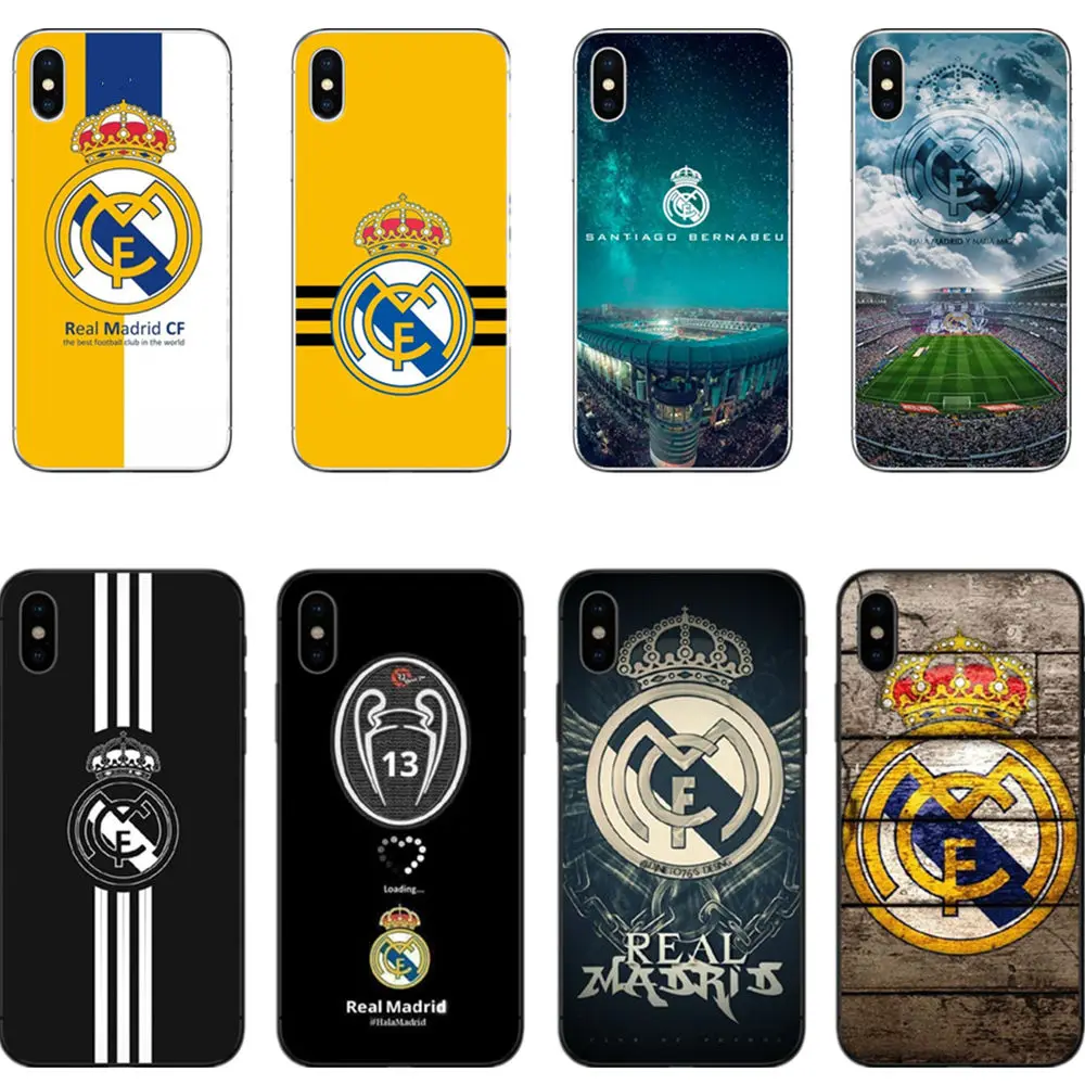 

Real Madrid logo soft silicone phone cover case for the iPhone MAX XR XS X10 5 5S 5SE 6 6S 7 8 6Plus 7Plus 8Plus
