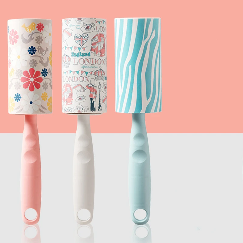

Hanging Hair Remover Lint Brush Pet Hair Remover Lint Roller Sticky Device Small Portable Travel Oblique Tear Portable*50 sheets