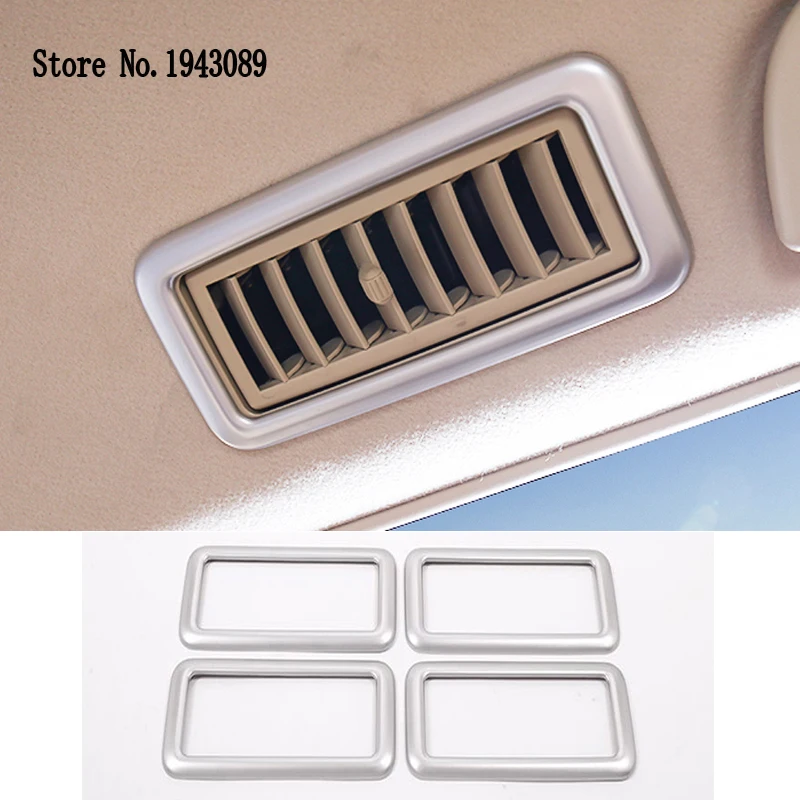 4 шт. ABS матовая Серебряная Автомобильная крыша AC Vent Outlet рамка Накладка для Toyota Land