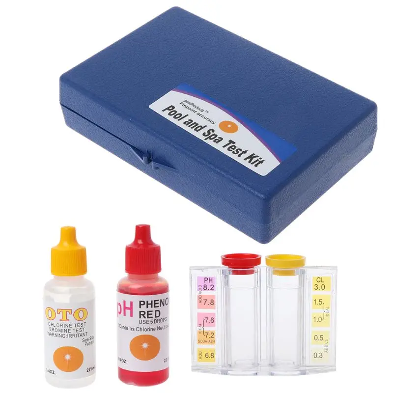 

pH Chlorine Water Quality Test Kit Swimming Pool Hydroponics Aquarium Tester