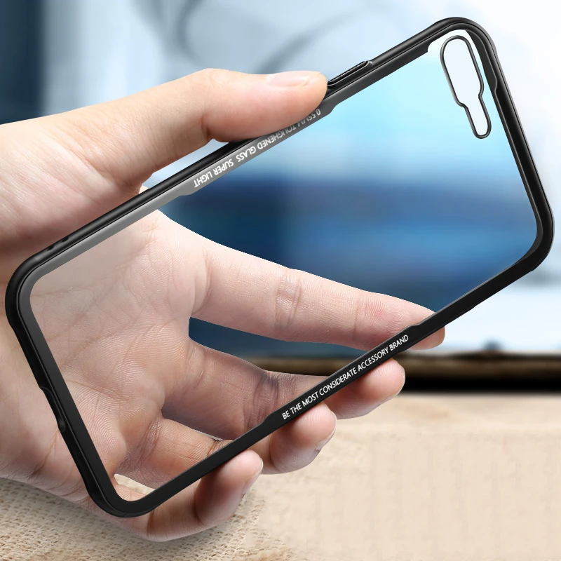 Buy Luxury Clear Tempered Glass Phone Cases For iPhone