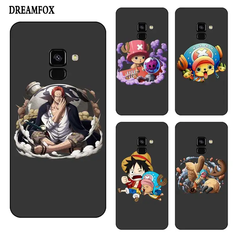 P144 One Piece Cartoon Black Silicone Case Cover For Samsung Galaxy J2 J3 J4 J5 J6 J7 J8 Pro Plus Prime 2018 2017 |