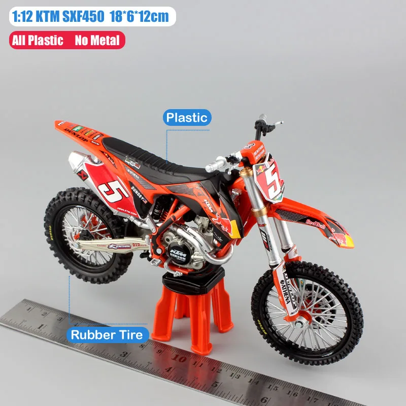 1:12 Масштаб KTM SX-F 450 SXF moto гонки часы seiko № 5 Райан Данжи АМА Суперкросс moto кросс-Байк moto rcycle литая под давлением модель Enduro игрушечные машинки - Цвет: SXF450No5