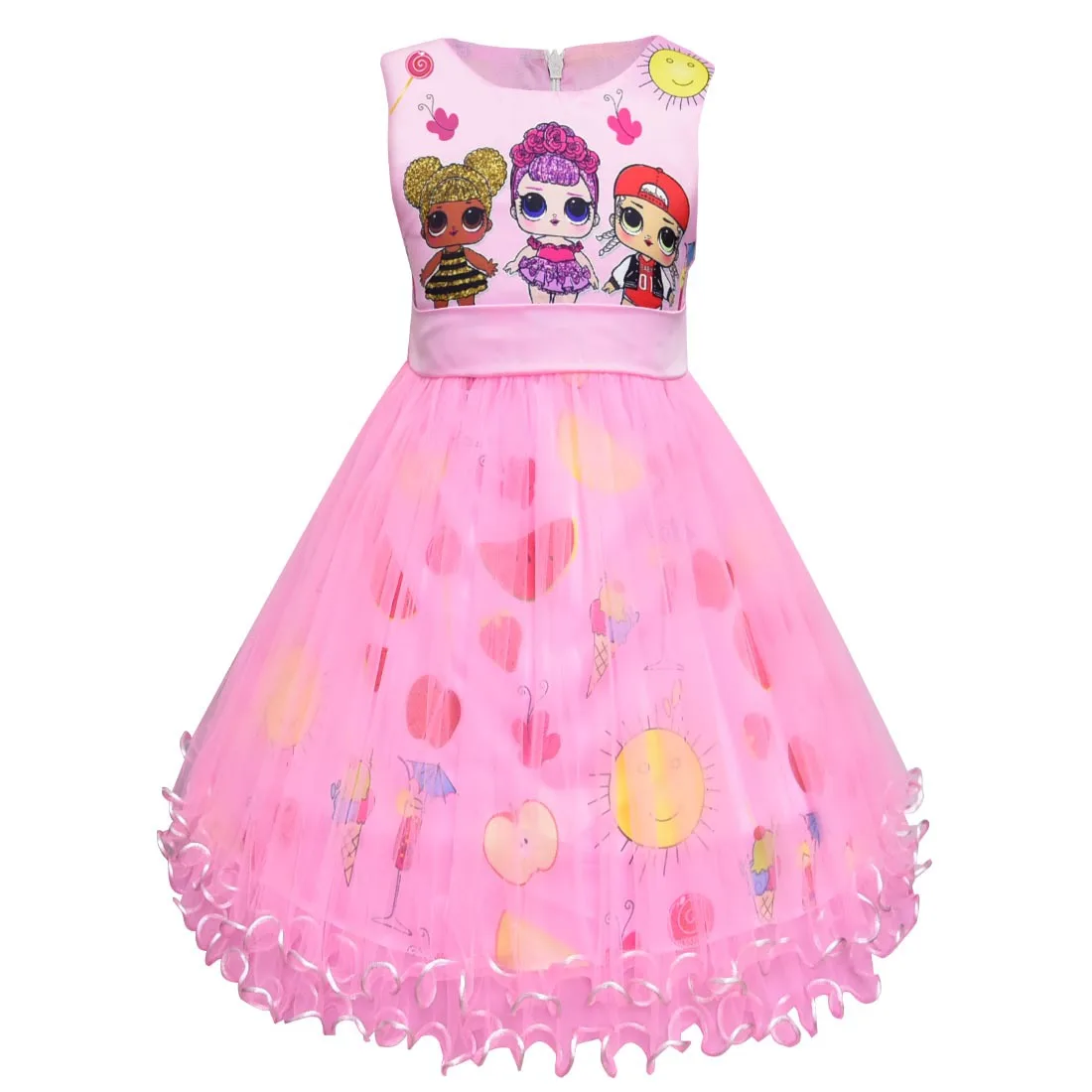 New sale Girl Princess Birthday Party Ruffle Mesh Kids Dresses For Ladybug LOL Tutu Dress For Girls Summer Dress Wedding clothes цена New sale Girl Princess Birthday Party Ruffle Mesh Kids Dresses For Ladybug LOL Tutu Dress For Girls Summer Dress Wedding clothes цены онлайн