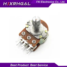5PCS 2K ohm WH148 B2K 6pin Potentiometer 15mm Shaft With Nuts And Washers Hot