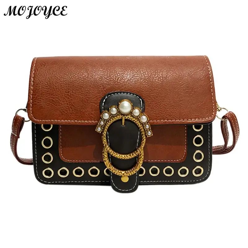 

Women PU Leather Chain Vintage Pearl Handbags Crossbody Bags for Women Shoulder Casual Bags Famous Designer Female Small Handbag