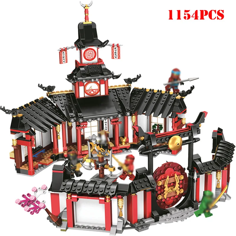

Ninja Temple Monastery Building Blocks Compatible Legoingly Ninjagoed Kai Jay Figures Technic Bricks Toys Gifts For Children