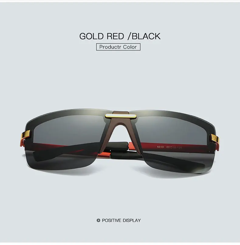MINIMUM High Quality Half frame Square Sunglasses Women Polarized Men Sunglasses Sport Eyewear Driving Gold frame HD Polarized1 (10)