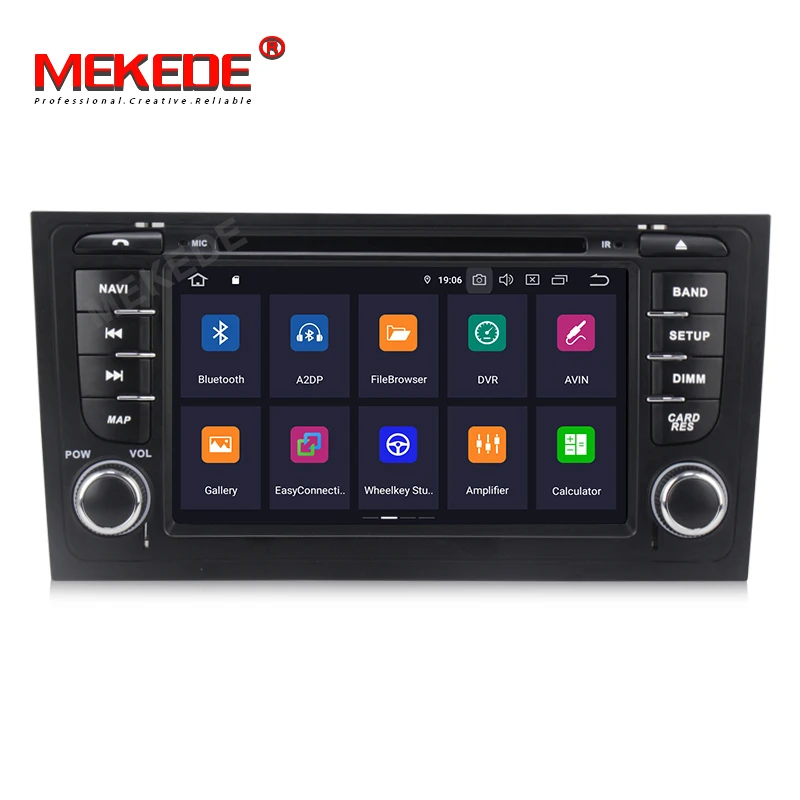 Mekede android9.0 автомобильный Радио Мультимедиа Видео плеер навигация GPS Android для AUDI A6