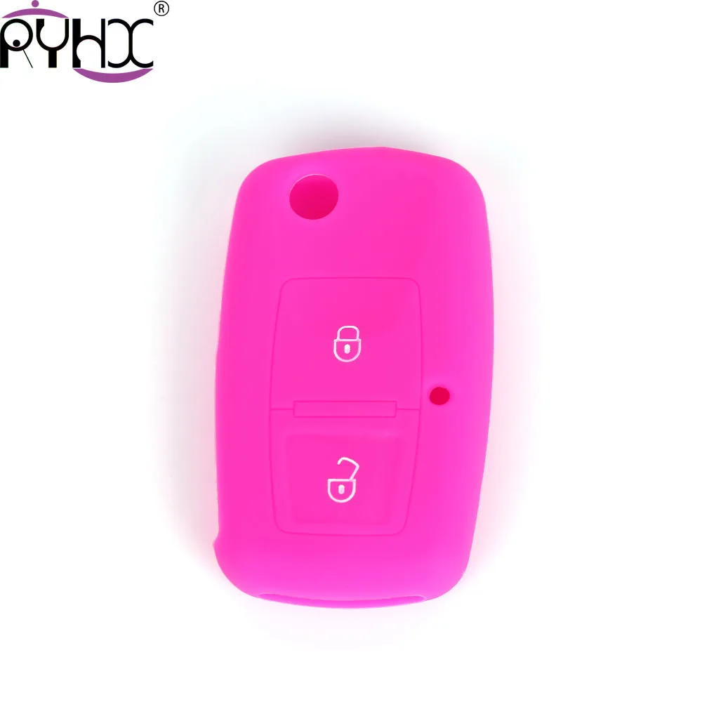 RYHX For Skoda Octavia SEAT 2017 Rapid Passat B6 B5 B8 POLO Superb Yeti Golf 7 Tiguan silicone car key eco-friendly flip covers |