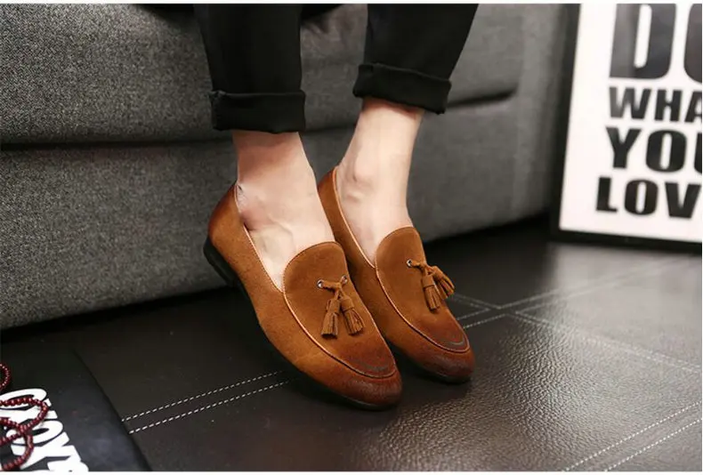 Men's Casual Shoes Mens Shoes Casual Cow Suede Leather Mens Shoes Casual Slip On Suede Men Loafers Suede Shoes Plus Size 47 48 (16)